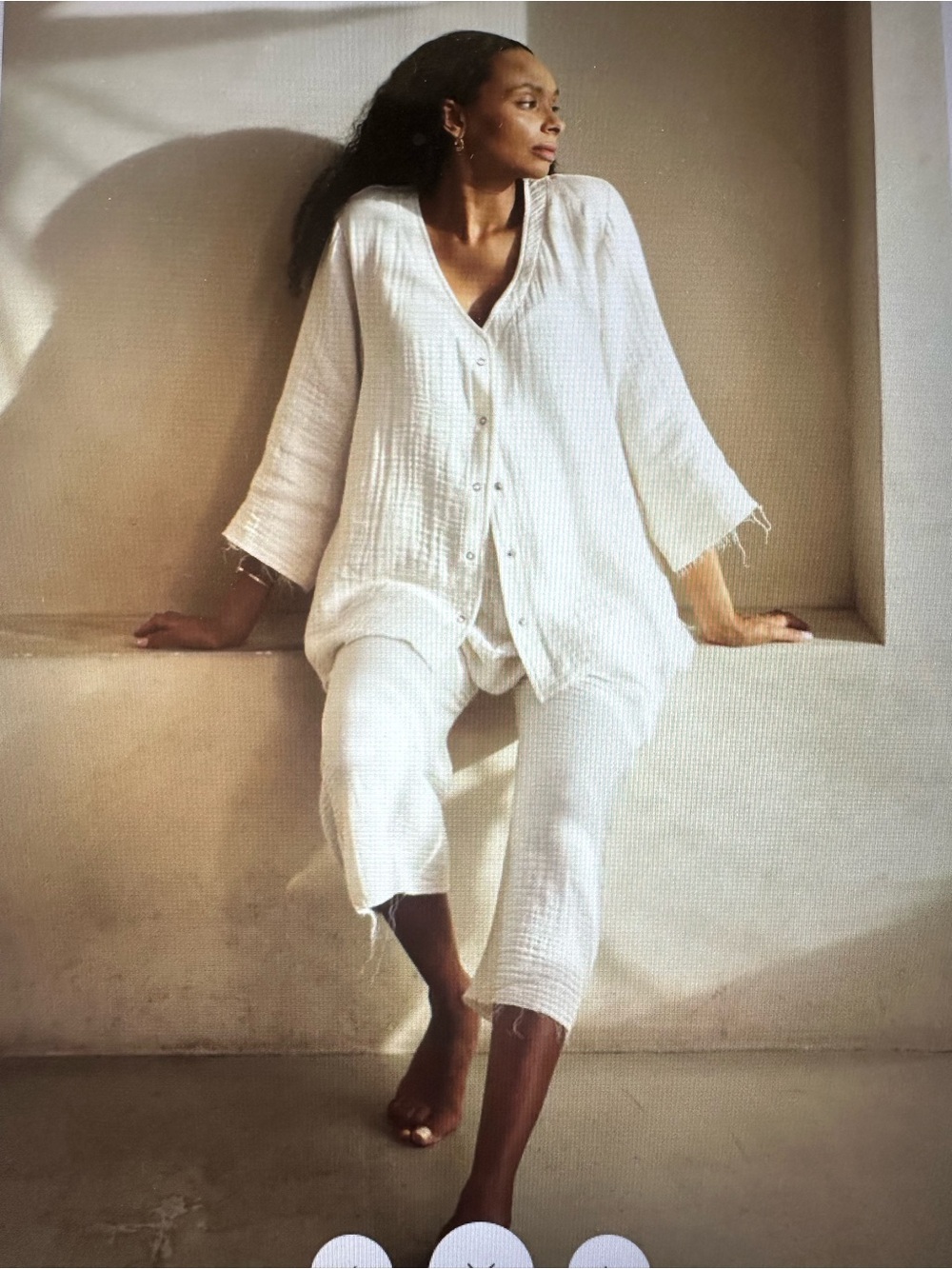 Nothing Fits But gauze nursing set in cream